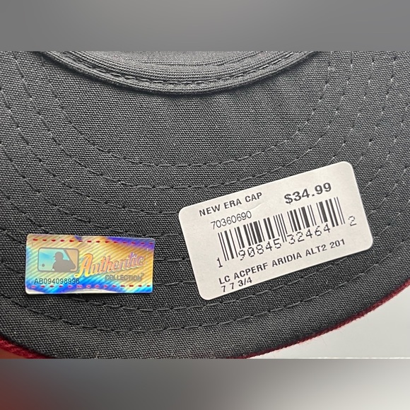 Arizona Diamondbacks New Era Low Profile 2017 59FIFTY Fitted Hat-Black/Red 7 3/4 - Picture 9 of 10